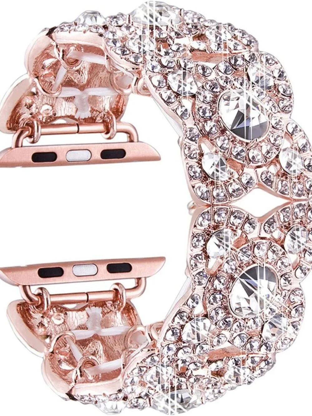 Sparkling Rhinestone Apple Watch Bands 38-49mm, Stainless Steel Bracelet for